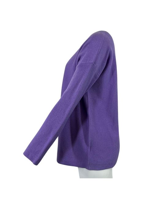 WOMEN'S BOAT NECK SWEATER PURPLE ESSENTIEL STUDIO | LMD033VIOLA